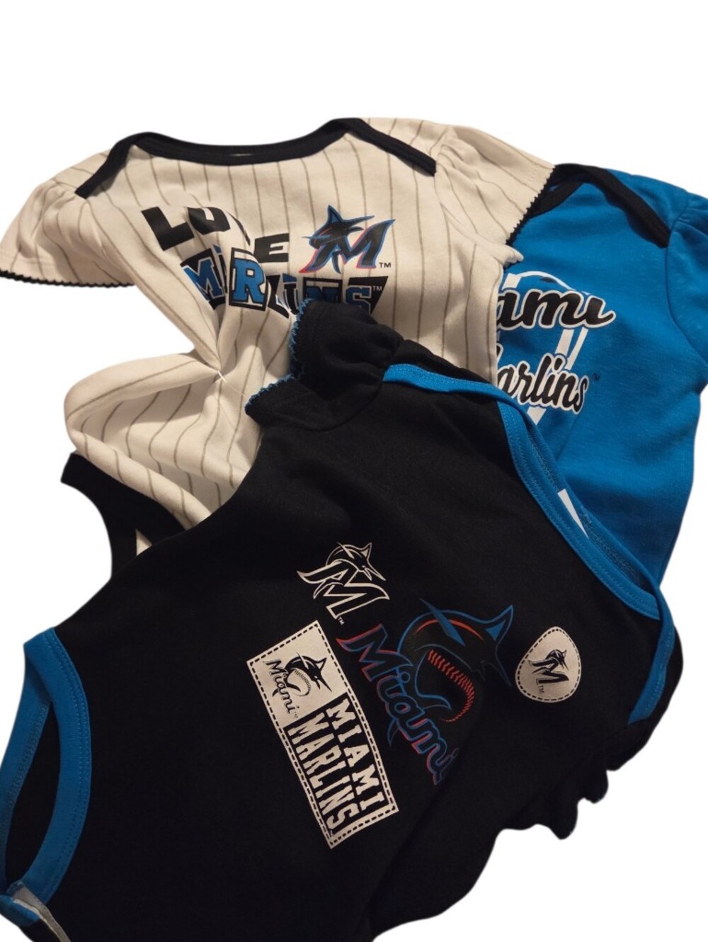 Mlb Miami Marlins 3 Piece Onesies